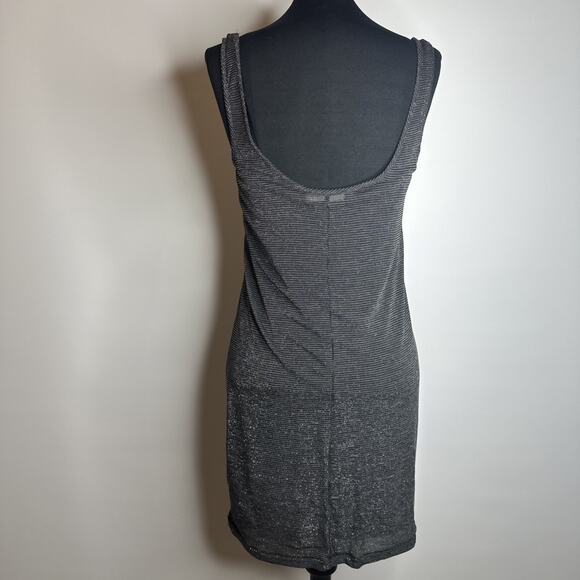 Rag & Bone Dawson Tank Dress Small Black Metallic Mini Dress Sleeveless Cocktail - Picture 3 of 11